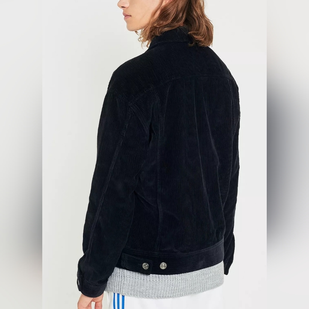 Men's Urban Outfitters BDG Black Corduroy Trucker Jacket - Picture 3 of 10